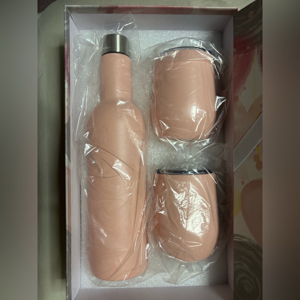 thirty-one Blush Pink Stainless Water Bottle and Tumblers Set